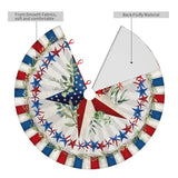 Patriotics 4th of July Tree Skirt Skirt Memorial Day Stars and Stripes Christmas Tree Skirts Veterans Day Xmas Tree Mat Christmas Tree Ornaments Decoration 30"