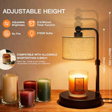 Candle Warmer Lamp with Timer, Dimmable Candle Lamp Warmer for Jar Candles, Wax Warmer with 2 Bulbs, Birthday Gifts for Women Mom, House Warming Gifts New Home Decor (Dual-Bracket)