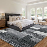 Large Area Rugs, Modern Geometric Patchwork Floor Decor Rockwood Collection