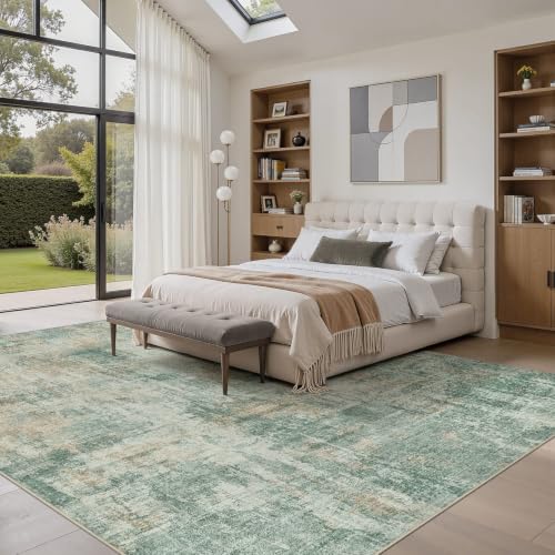 5x7 Area Rug for Living Room Washable Abstract Indoor Carpet