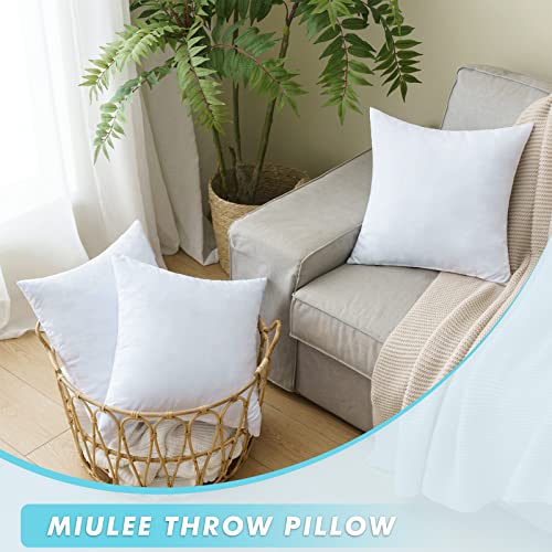 MIULEE Pack of 2 12x20 Pillow Inserts-Decorative Shredded Memory Foam Cooling Throw Pillows-Adjustable Premium Lumbar Wedding Pillow Stuffer Form for Couch Bed Cushion