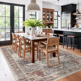 7x10 Rugs for Living Room Bedroom Non Slip Washable Carpets Farmhouse Decor Boho Indoor Dining Room Area Rug Stain Resistant Distressed Floor Mat for Office Nursery Playroom 7x10 Brick