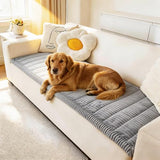 Awjcsv Couch Cover for Dogs Washable, Fuzzy Pet Couch Covers for 3 Cushion Sofa Pet Friendly, Non Slip Sofa Cover (Light Blue-Grey, 27.6" X 82.7"/70 X 210cm)