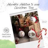 Portmeirion Royal Worcester Christmas Tree Ornament - Personalized Holiday Bauble with Hedgehog Motif, Fine Bone China Festive Holiday Decorations, Whimsical Animal Theme for Seasonal Home Decor