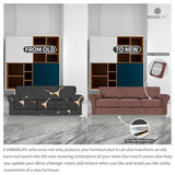 URBANLIFE Stretch Sofa Covers & Loveseat Couch Covers for 3 Cushion Sofa with 2 Cushion Sofa for Living Room Slipcover Set, Chocolate