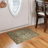 Washable Non-Slip Small Area Rug 16x24, Also a Door Mat or Pet Feeding Mat