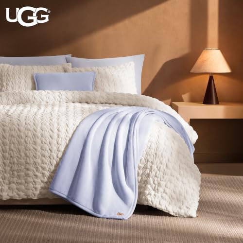 UGG Coco Luxury Throw Blanket for Sofa, 50" x 70", Lavender (Misty Wist)