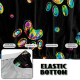 Rainbow Paw Print Armless Futon Couch Cover Black Slipcover for Futon Sofa Furniture Decor Anti Slip Couch Slipcover for Office