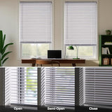 LazBlinds Cordless White 1" Room Darkening Vinyl Mini Blinds, 34" W x 36" H Horizontal Window Blinds for Home, Cordless Shades for Indoor Windows