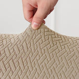 JIAN YA NA Armless Accent Chair Cover, Stretch Armless Chair Slipcover Spandex Armless Chair Covers Slipper Chair Slipcover Furniture Protector Covers for Living Room Bedroom(Knitted, Camel)