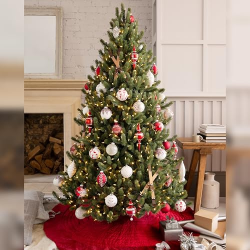 Balsam Hill Berkshire Christmas Cardinal Tree Skirt - Elegant Quilted Tree Base that Beautifully Conceals Your Stand and Enhances Your Holiday Decorating, Cardinal, 60"