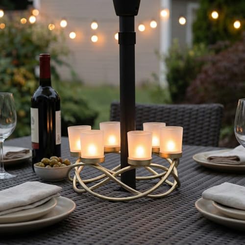 Centerpieces for Table Decor, Tealight Candle Holder, Gold/Frosted