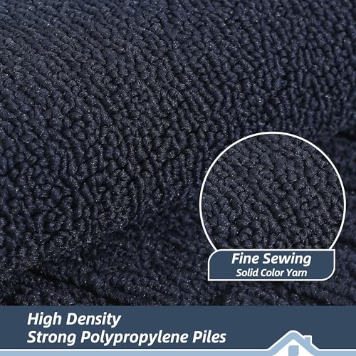BEQHAUSE-Kitchen-Rugs-and-Mats Non Slip Kitchen Runner Rug Absorbent Kitchen Mats for Floor Machine Washable Kitchen Floor Mat,Navy Blue 24”x71”