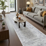2x12 Runner Rug Non Slip,Washable Hallway Runner Rug,Grey