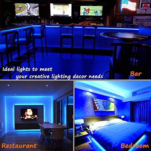 Rope Lights, 16Ft Waterproof Connectable Strip Lighting Blue, Indoor Outdoor Mood Lighting for Home Christmas Holiday Garden Patio Party Decoration