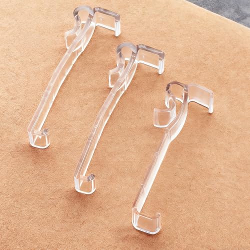 Valance Clips 10pcs 3-1/4'' Window Blinds Hidden Clip Clear Plastic for Horizontal Blinds Valance Retainer Holder
