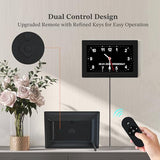 7" Black& 10.1" Black Dementia Clock Set (2-Pack) - Large Digital Display with Date/Time, Auto Dimming, 6 Alarms, Remote Control