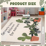Capoda 3.3 x 4 ft Calming Corner Classroom Rug Inspirational Soft Fluffy Classroom Rug Carpet Mental Health Back to School Decor for School Bedroom Reading Corner(Growth Looks Different for Everyone)