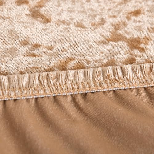 Luxurious Armless Sofa Covers Slipcovers, Velvet Futon Couch Cover Without Arms, Non-Slip Sofa Bed Cover Futon, Anti Scratch Futon Cover Stretch Armless Sofa Bed, Machine Washable,G,L1