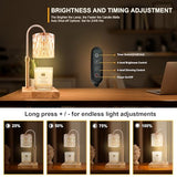 Candle Warmer Lamp with 3 Bulbs, Adjustable Height Dimmable Candle Warmer with Timer, Candle Lamp with Charming Gift Box Ribbon,Birthday Gifts for Women Mom, House Warming Gifts New Home Decor