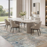 8x10 Area Rug for Living Room Washable Abstract Indoor Carpet
