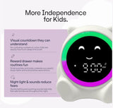 LIVEVIE Pali Kids Sleep Training Clock with Visual Countdown Ring, Reward Drawer, Night Light, Sound Machine, App Control, Custom Routines, Battery Backup, OK to Wake Toddler Alarm