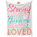 Super Soft Hug Blanket for Women 50"x60" Thinking of You Gift for Her | Inspirational Healing Gift for Cancer Patients, Post Surgery Recovery, Chemo Support, Hospital Stay