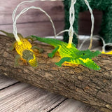 Crocodile String Lights 10LED 6.8FT Novelty Light Battery Operated with Kids Gift Indoor String Lights Home Bedroom Party Birthday Decoration Easter (Warm White)