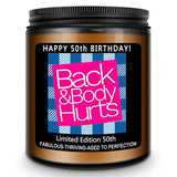 Homsolver 50th Birthday Gift for Her Him, Happy 50th Birthday Candles Gifts for Women Men, Funny 50 Years Old Decorations Ideas- Lavender Scented Candle