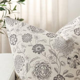 Botanical Throw Pillow Covers Set of 2, 18x18 Inch Grey