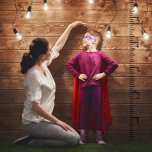 7 Feet Growth Chart Stencil, Kids Height Growth Chart Reusable Ruler Template Painting on Wood, Measuring Kids Height Wall Decor, Rustic Decor for Farmhouse, 7 Pieces