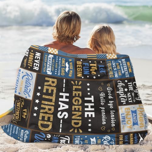 Retirement Gifts for Men, Retirement Gifts, Retired Gift for Man, Coworker Leaving Farewell Going Away Gift for Coworkers Friends, Best Gift for Retired Man 2026 Blanket 60"X 50"