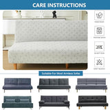 Armless Futon Cover Stretch Sofa Bed Slipcover Futon Slipcovers No Arms Futon Couch Cover with Folding Arms for Living Room Bedroom (Dark Gray,Medium)