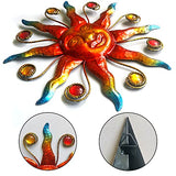 Limygus Metal Wall Art Sculpture, Set of 3 - Celestial Wall Decoration - Sun Moon Star Decorative Silhouette - Waterproof Wall Hanging Decor for Home Office, Bedroom, Bathroom, Living Room