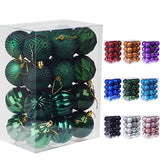 Christmas Ball Ornaments for Christmas Tree - Shatterproof Hanging Decorative Baubles Set for Xmas Tree (60mm/2.36", Dark Green)