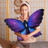 Kobataro Butterfly Decorations Pillow Decorative Throw-Pillow Stuffed Animal Plush Gifts for Women Decor for Room Home Garden 24.4" x 16.5"