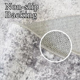 3x5 Area Rug for Entryway: Washable Non-Slip Rugs for Kitchen Grey