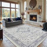 8x10 Area Rugs,Large Rugs for Living Room(Blue)