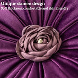 Flower Pillow Cushion Round Decorative Throw Pillow 15.7 Velvet Flower Shaped Pillow for Sofa Couch Vanity Chair Bed