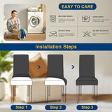 Chair Covers, Stretch Kitchen Dining Room Chair Covers Set of 6, Removable Washable Dining Chair Slipcovers for Home, Hotel, Banquet