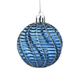 Sattiyrch Christmas Ball Ornaments 30ct, 60mm/2.36" Shatterproof Plastic Decorative Xmas Balls Ornaments Set (Blue and Silver)