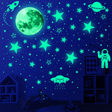 1078 PCS Glow in The Dark Stars for Ceiling Planets Galaxy Space Nursery Wall Stickers Rocket Astronaut Kids Boys Room Decorations Bedroom