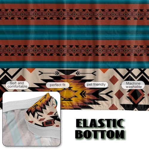 Aztec Bear Futon Cover Sofa Covers Armless Couch Cover Western Navajo Southwestern Ethnic Stretch Futon Slipcover Protector for Living Room Decor