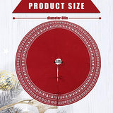 Christmas Tree Skirt, Christmas Decorations,Knitting Wool Retro Small Snowflake Xmas Tree Skirt Decorations,Can be Used as a Shawl.(48 Inch,Red)…