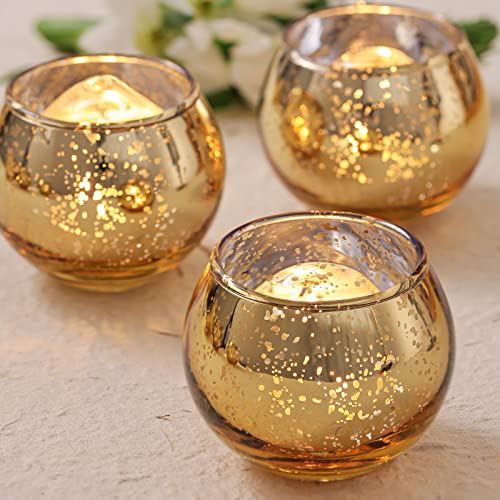 24PCS Gold Votive Candle Holders for Table Centerpieces