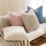 MIULEE Decorative Faux Fur Pillow Covers Sherpa 20x20 Neutral White