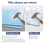 Snowdool Home Gym Mirror, 48''X24''(Each) -3PCS Full Body Mirror for Yoga, Garage, Dance Studio, Anti-Rust, Tempered Glass,Frameless Mirrors, Wall-Mounted Large Workout Mirrors