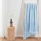 inhand Knitted Throw Blanket for Couch and Bed, Soft Living Room Home Decor Knitted Blanket with Tassel, Outdoor Lightweight Breathable Summer Blanket, Farmhouse Warm Woven Decorative, 50"x60"