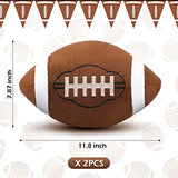 HyDren 2 Pcs Football Plush Pillows - 12" Soft Fluffy Football Pillows Stuffed Footballs Throw Pillow Sports Ball Throw Pillow for Kids Boys Girls Bedroom Nursery Room Decoration Birthday Party Gift