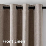 100% Blackout Curtains 2 Panels Set, Beige Curtains for Living Room, Black Out Thermal Insulated Grommet Drapes Bedroom Luxury Decor Privacy(52W × 84L inch, Beige)